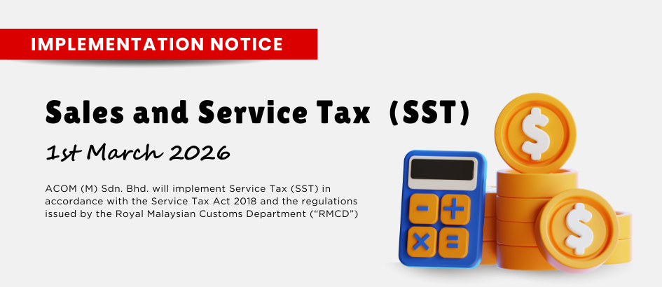 Notis Pelaksanaan Cukai Perkhidmatan (SST) – Berkuat Kuasa 1 Mac 2026